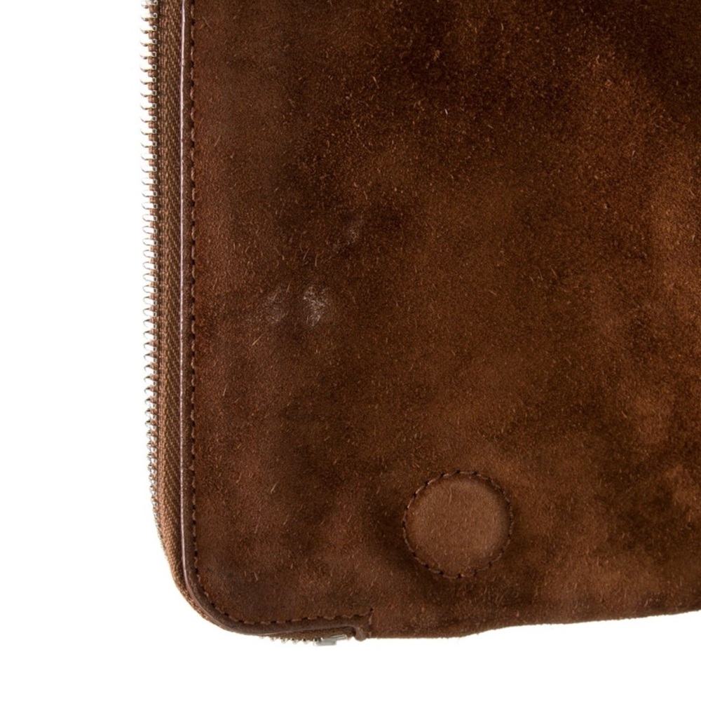 Ralph Lauren Brown Suede Shoulder Bag with Leather Trim - Picture 6 of 6